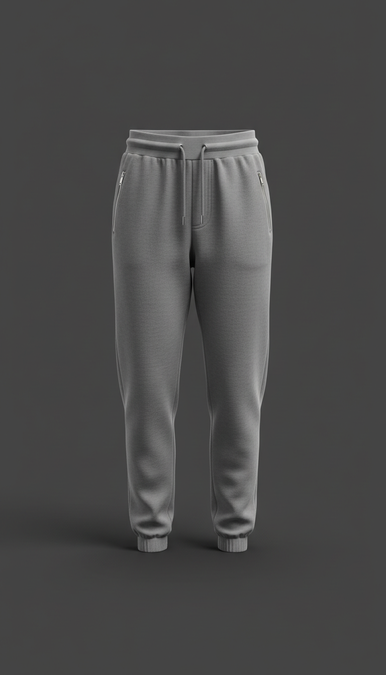High-Rise Joggers in Matte Grey