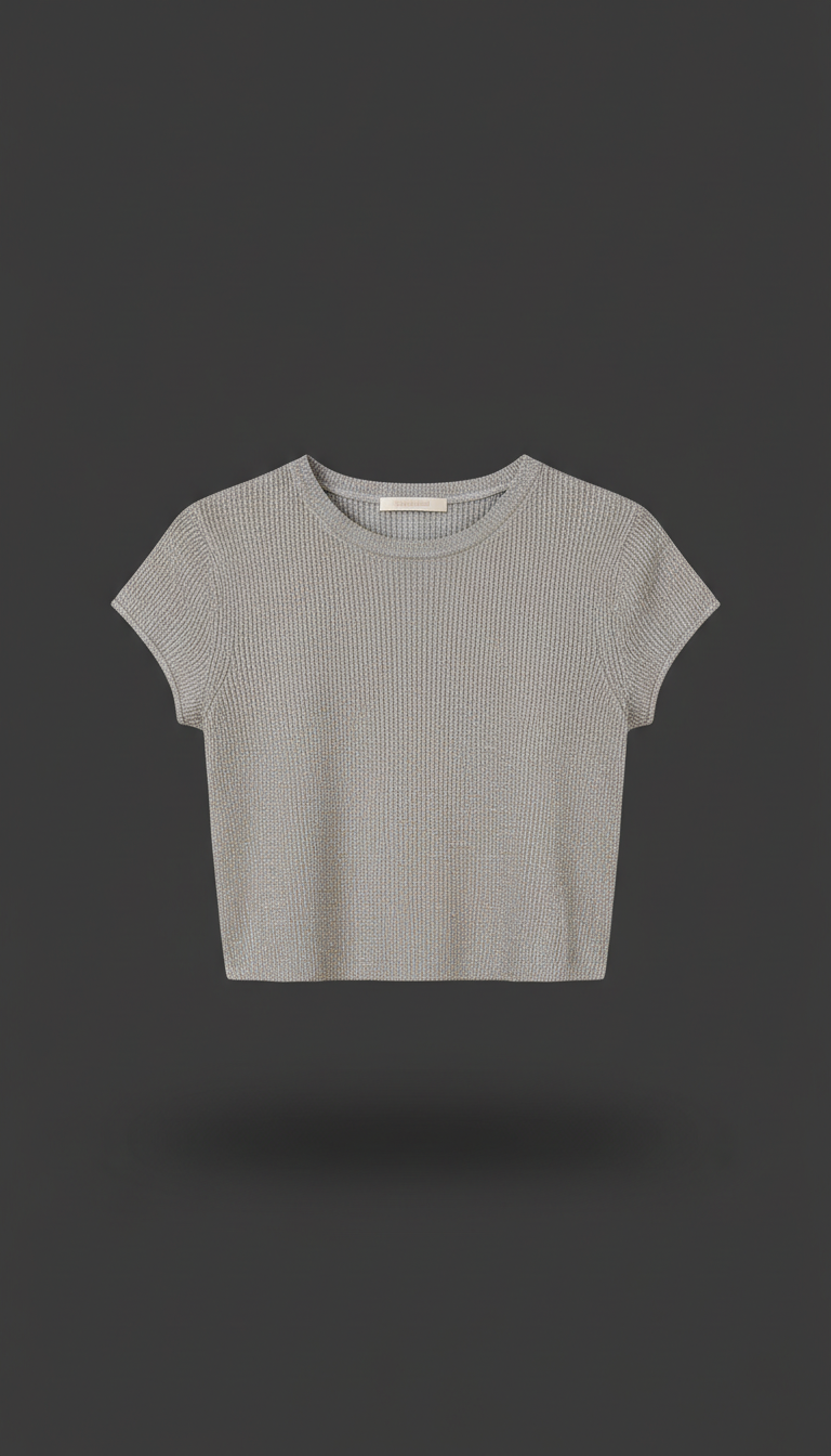 Crop Top in Soft Silver