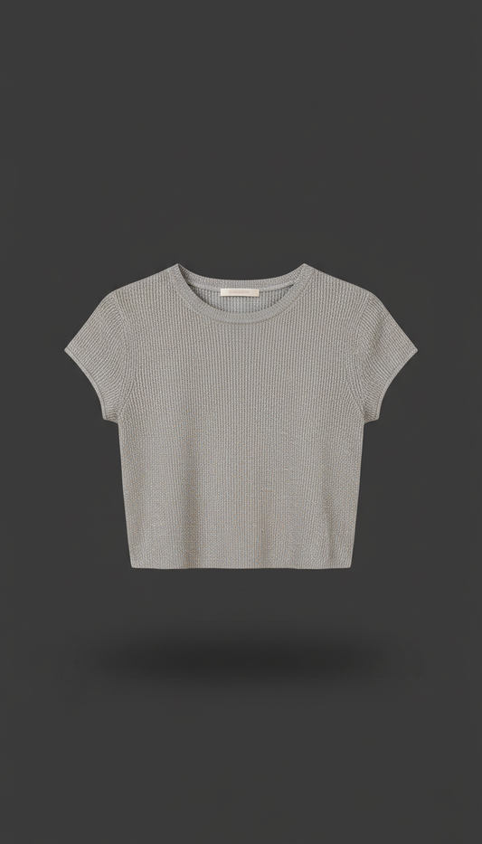 Crop Top in Soft Silver