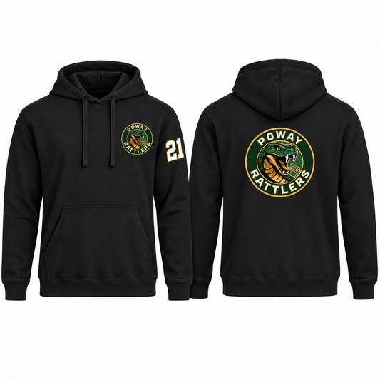 Poway Rattlers black hoodie