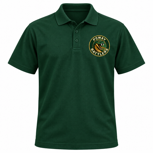Poway Rattlers forrest green polo