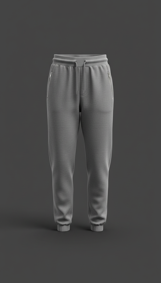 High-Rise Joggers in Matte Grey