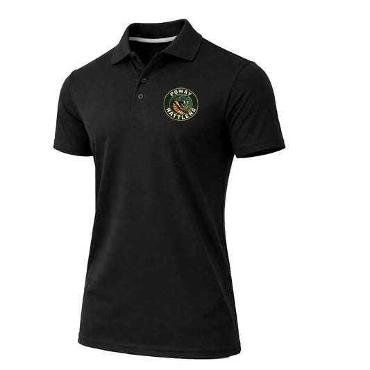 Poway Rattlers black mens polo